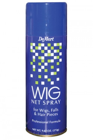 A can of DeMert wig and weave lusterizer and conditioner spray.